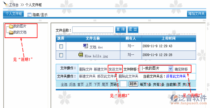 OA系統(tǒng)個人文件柜管理