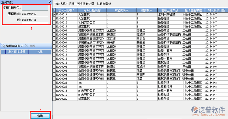 項目勞務外包單位準入管理
