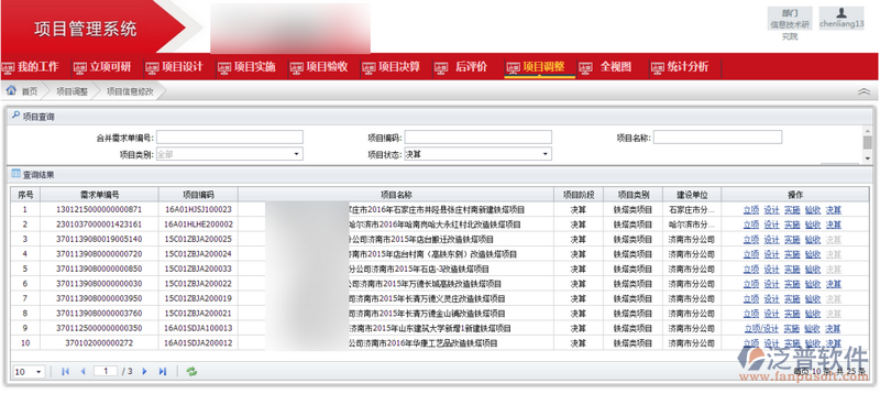 項(xiàng)目驗(yàn)收信息修改