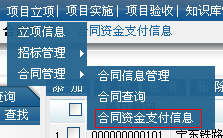 查詢相關(guān)項(xiàng)目合同資金支付信息