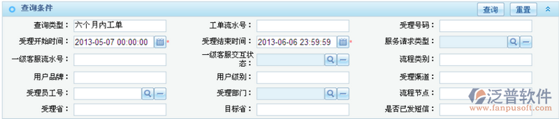 一級客服工單綜合查詢視圖