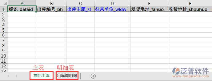 其他出庫(kù)導(dǎo)入表格