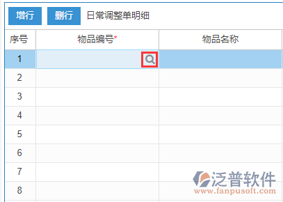 日常調(diào)整明細