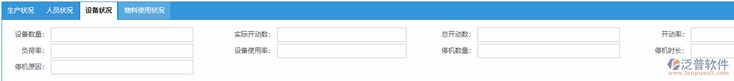 生產(chǎn)任務匯報設備狀況