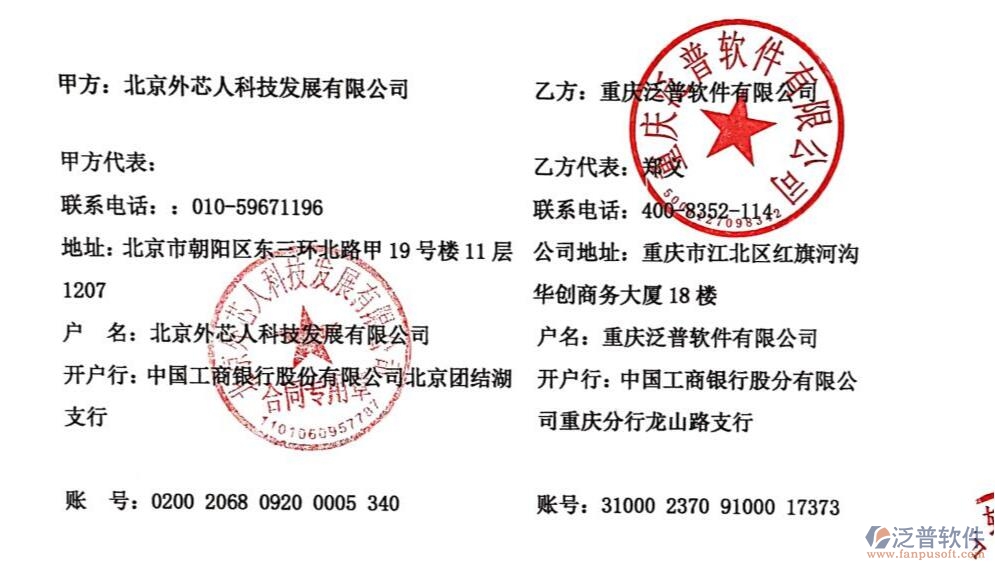 北京外芯人科技發(fā)展有限公司簽約企業(yè)OA項目管理系統(tǒng)簽約合同附圖