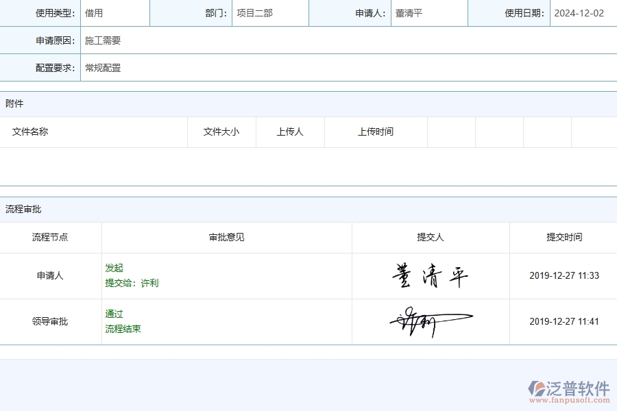 泛普軟件-設備領用為公路工程企業(yè)提供了哪些方面的應用價值