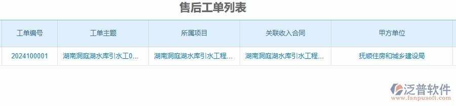 三、泛普軟件-公路工程企業(yè)在售后工單明細(xì)表中需要注意哪些問(wèn)題