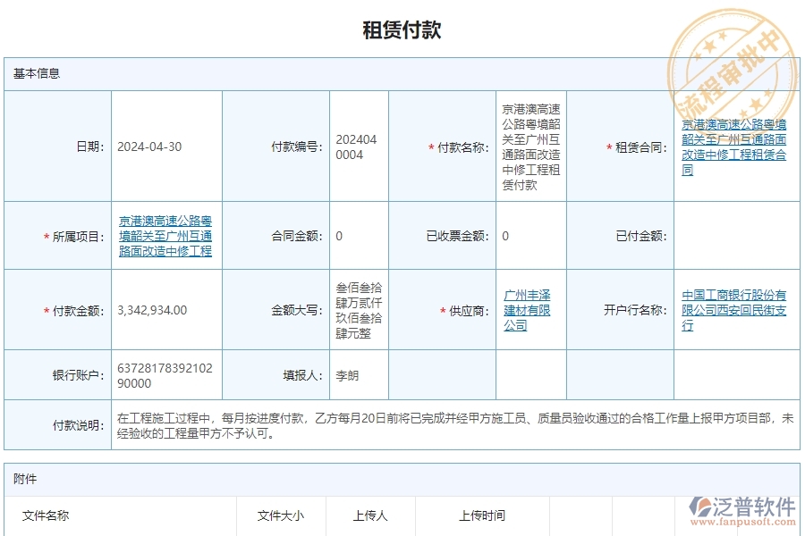 三、泛普軟件-公路工程系統(tǒng)中租賃付款列表管理的技術(shù)優(yōu)勢