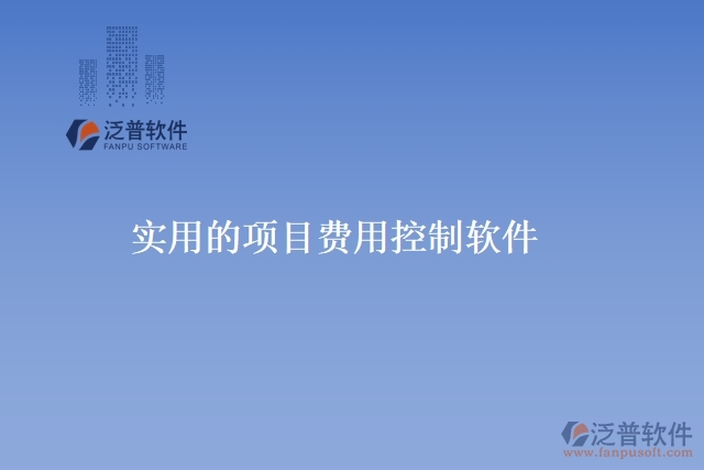 實用的項目費用控制軟件