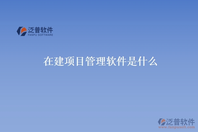 在建項目管理軟件是什么
