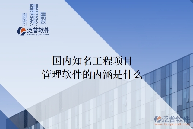  國內知名工程項目管理軟件的內涵是什么