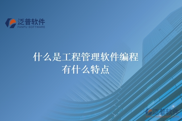 什么是工程管理軟件編程?有什么特點