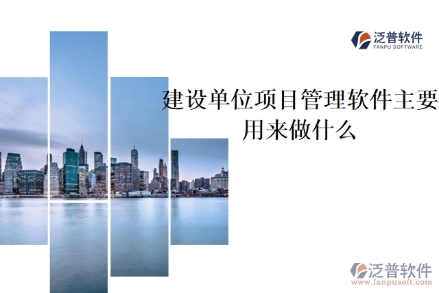 建設(shè)單位項目管理軟件主要用來做什么