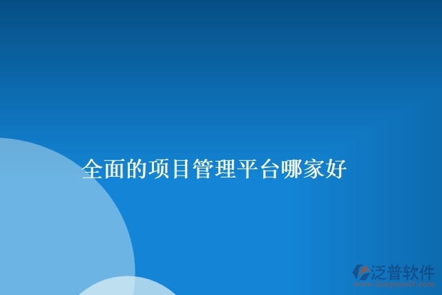 全面的項(xiàng)目管理平臺(tái)哪家好