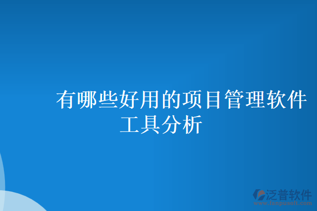 有哪些好用的項目管理軟件工具分析