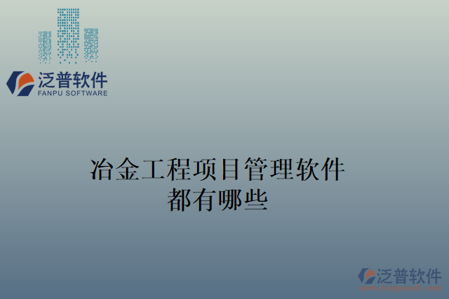 冶金工程項目管理軟件都有哪些