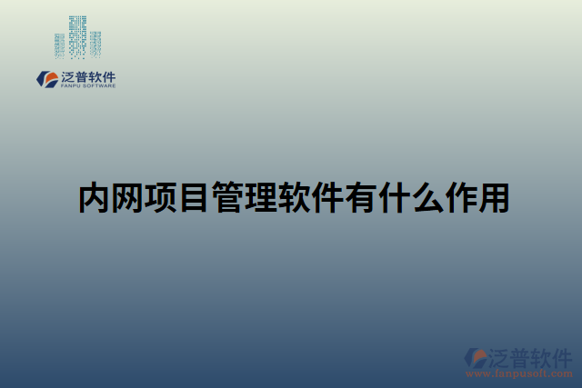 內(nèi)網(wǎng)項目管理軟件有什么作用