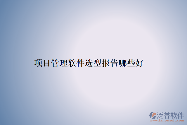 項(xiàng)目管理軟件選型報告哪些好