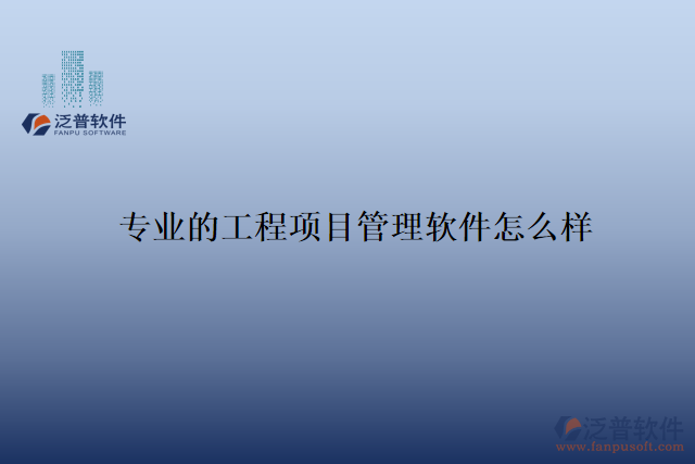專(zhuān)業(yè)的工程項(xiàng)目管理軟件怎么樣