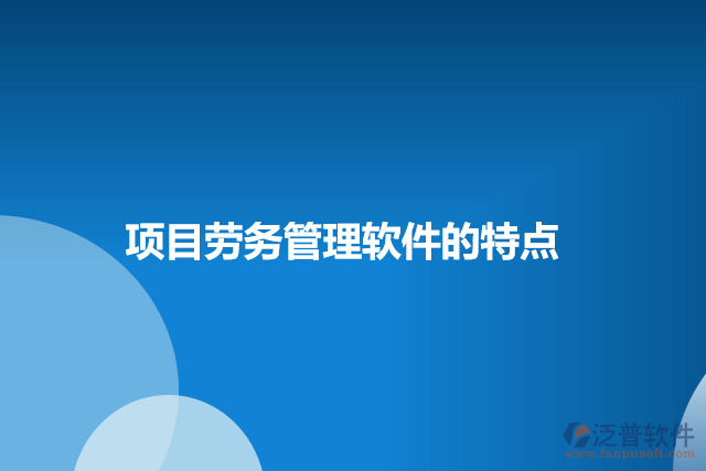項目勞務(wù)管理軟件的特點