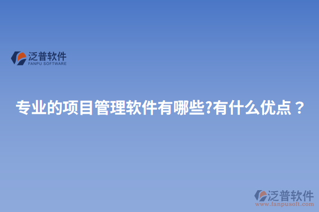 專業(yè)的項目管理軟件有哪些?有什么優(yōu)點？