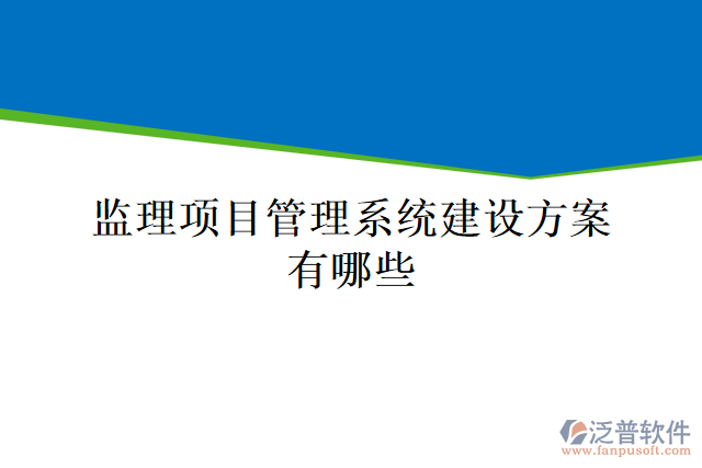 監(jiān)理項(xiàng)目管理系統(tǒng)建設(shè)方案有哪些