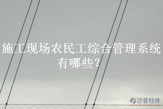 施工現(xiàn)場農(nóng)民工綜合管理系統(tǒng)有哪些？