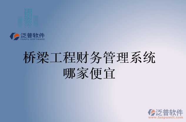 橋梁工程財(cái)務(wù)管理系統(tǒng)哪家便宜