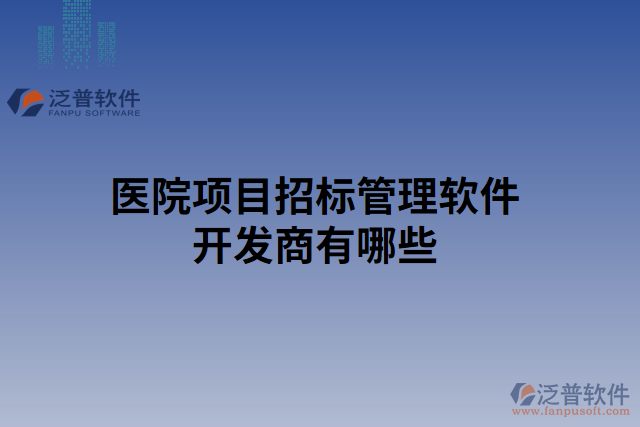 醫(yī)院項目招標管理軟件開發(fā)商有哪些