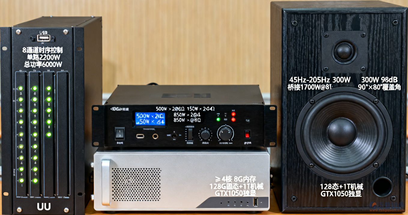 音視頻設(shè)備配置：電源、電腦、功放與音箱