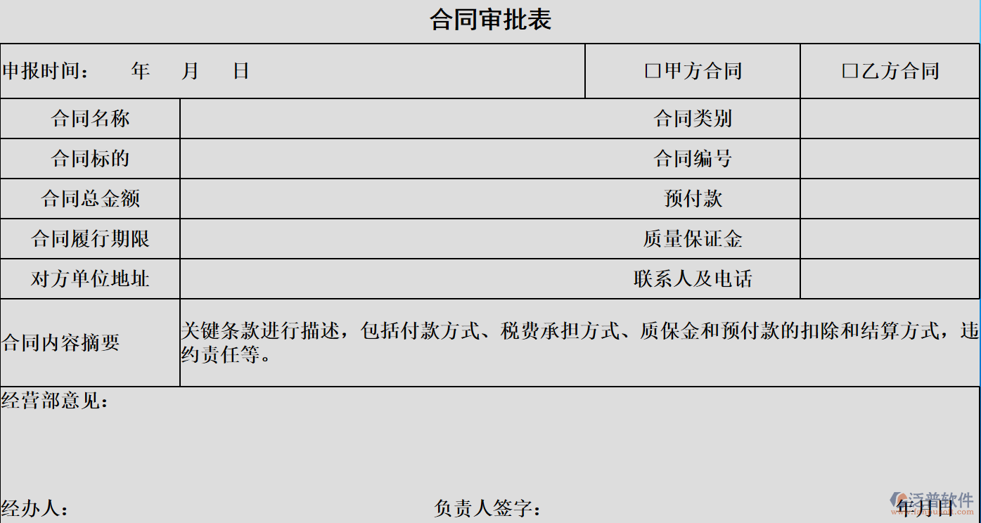 工程公司合同管理制度、流程及相關(guān)表格